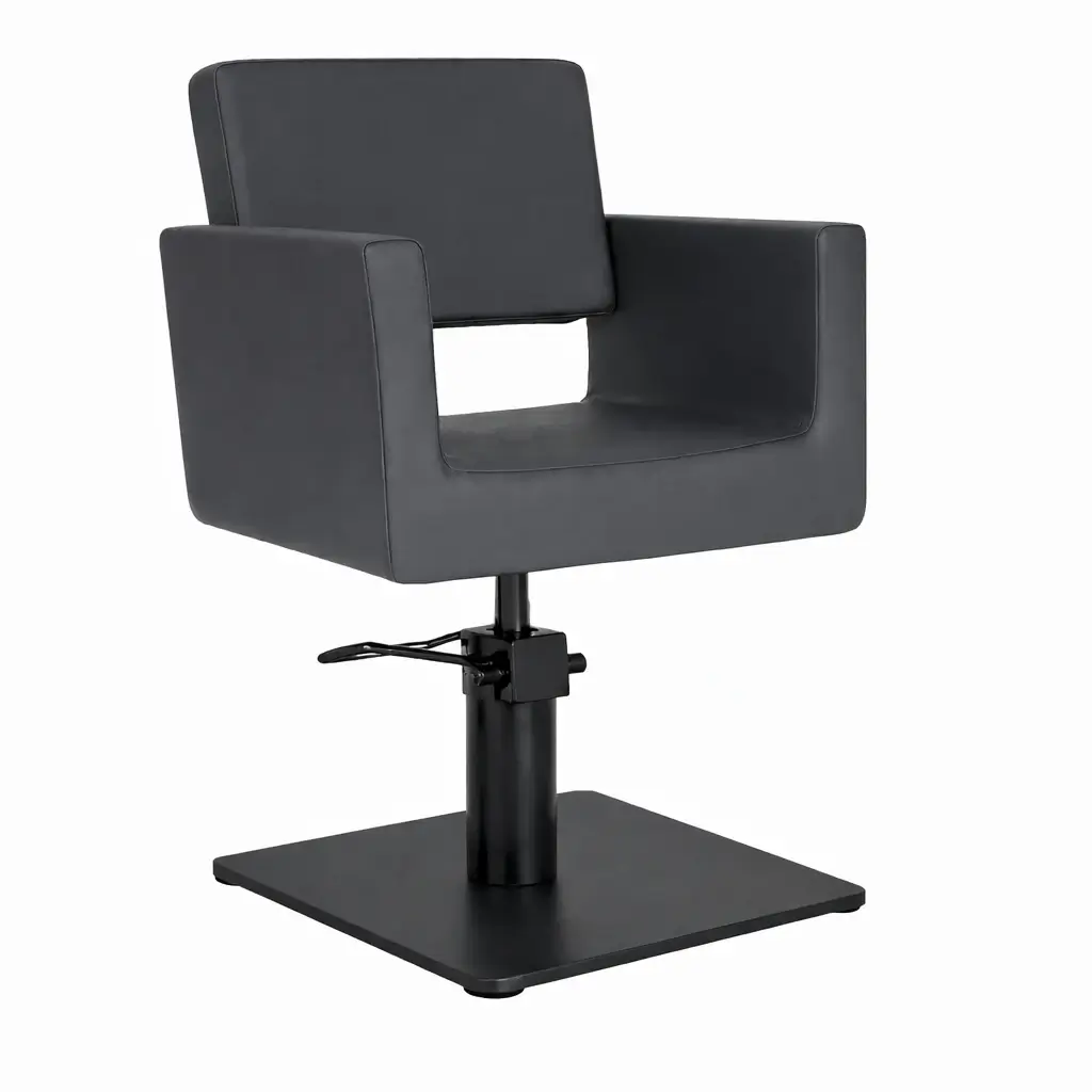 Friseurstuhl Veronica mit Schwarze Fuss Quadratisch