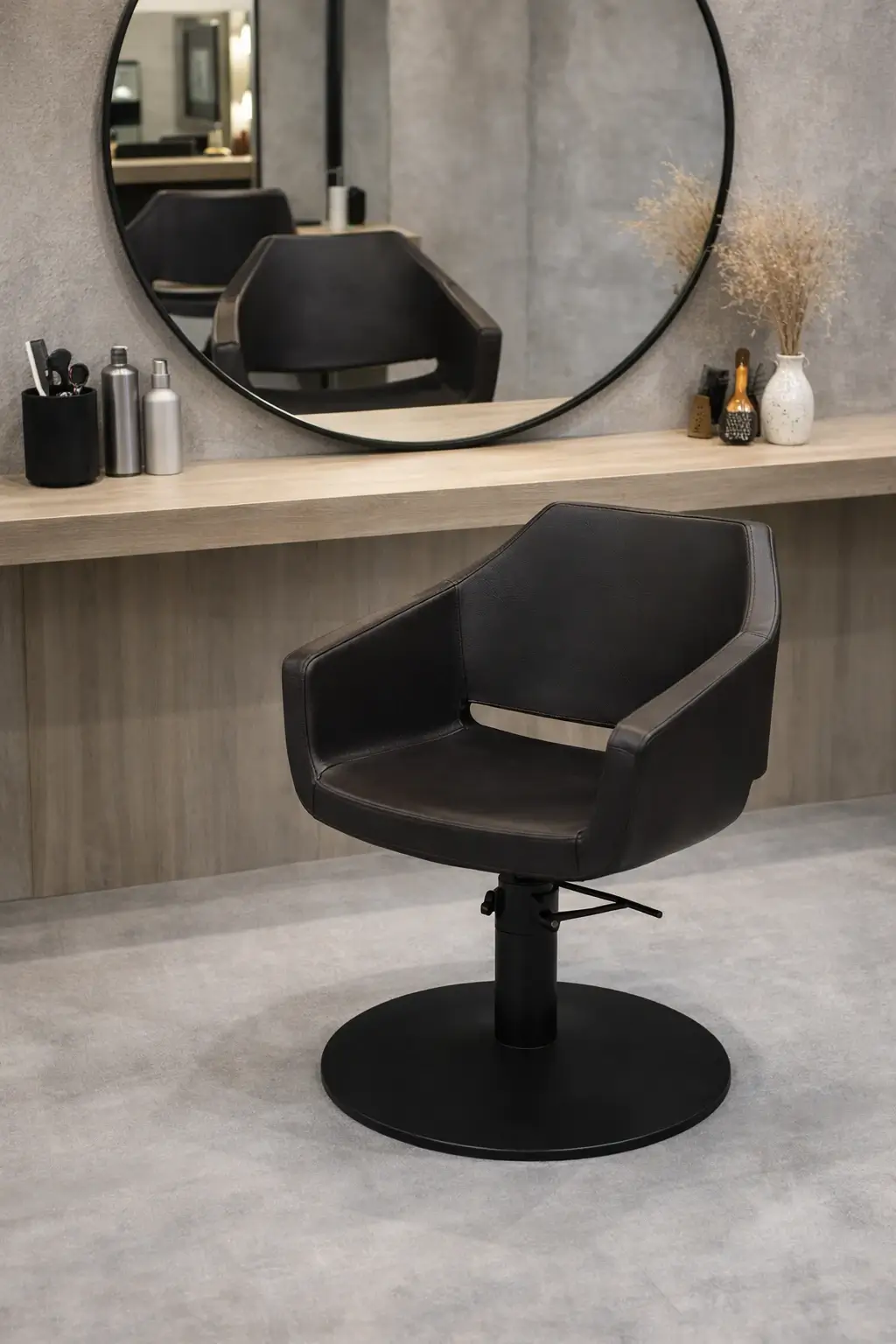 Friseurstuhl-Simo-Schwarz-Original