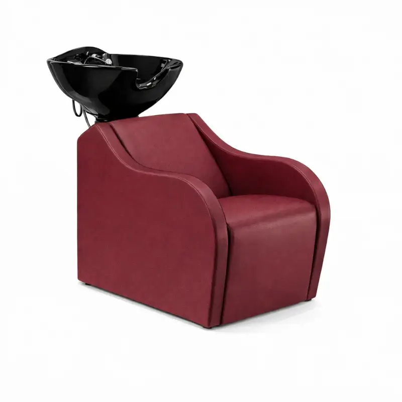 Waschanlage Waschsessel Luisa Rot mit Schwarze Keramik