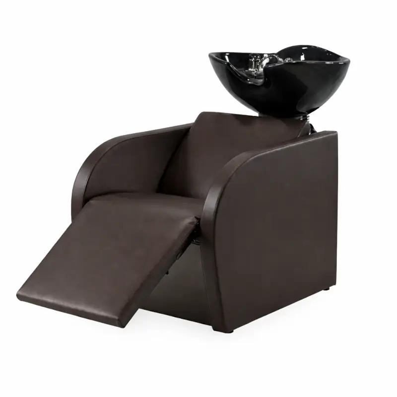 Waschanlage Rondo Massage Braun mit Schwarze Keramik