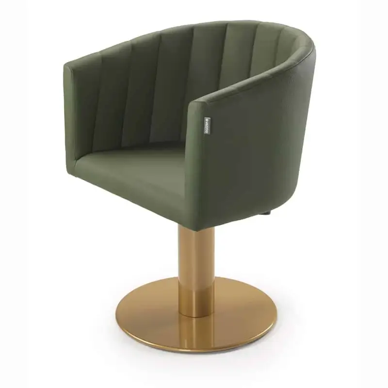 Friseurstuhl-Fancy-Gold-Gruen