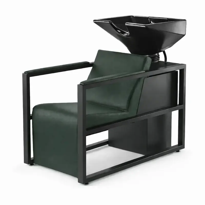 Friseur-waschanlage-Waschsessel-Industrial-Gruen