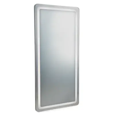 Friseurspiegel mit Silber Rahme und LED
