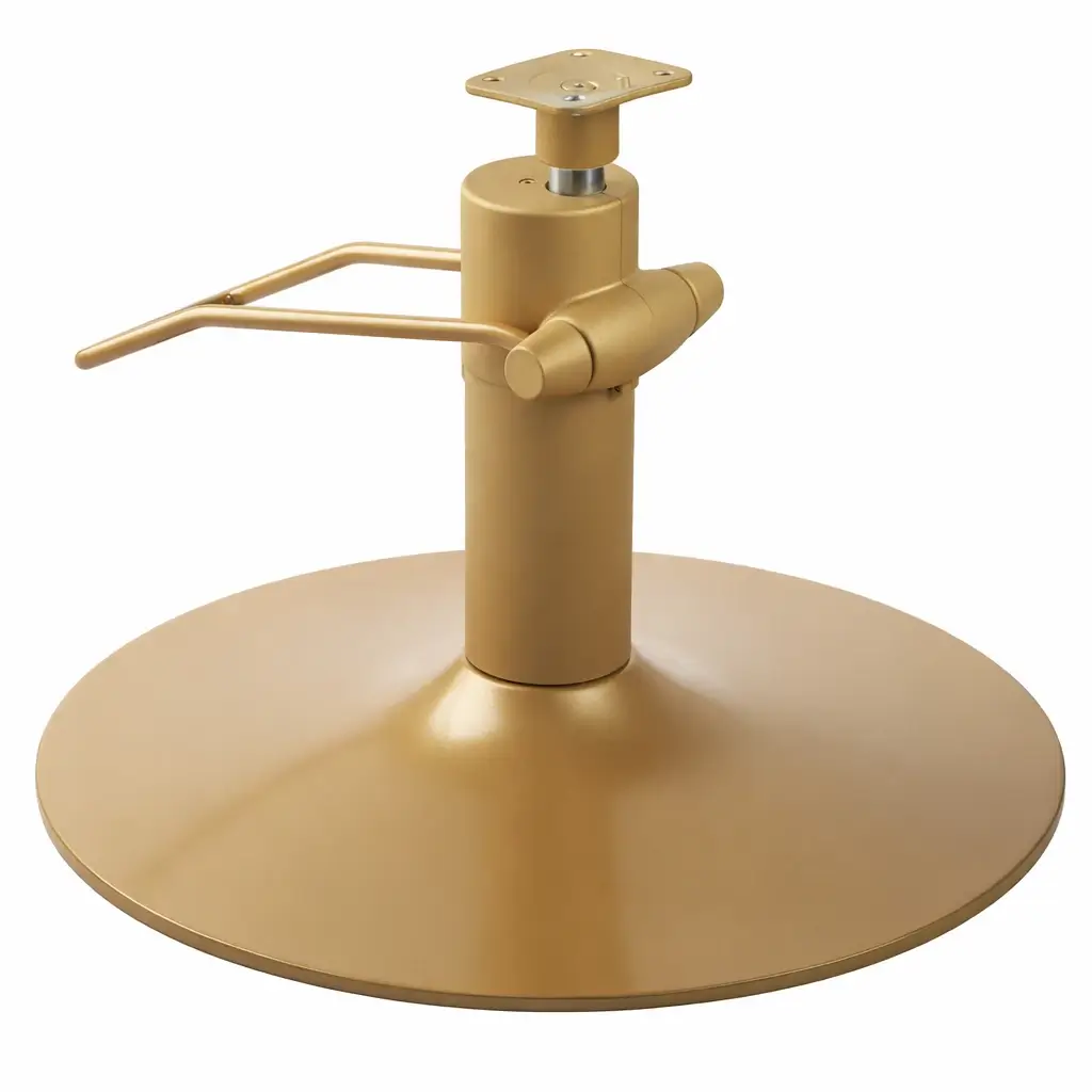 Goldener Fuss fuer Friseurstuhle